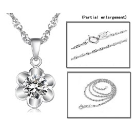 Collier En Titane Plaqué Platine Pur Pour Femme Avec Diamant, La Reine De La Qualité