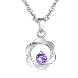 Collier Élégant En Titane Plaqué Platine Avec Diamant Pour Femme, Qualité Et Quantité Garanties