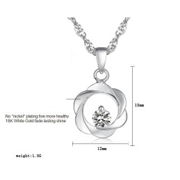 Collier Élégant En Titane Plaqué Platine Avec Diamant Pour Femme, Qualité Et Quantité Garanties