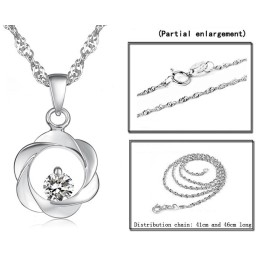 Collier Élégant En Titane Plaqué Platine Avec Diamant Pour Femme, Qualité Et Quantité Garanties
