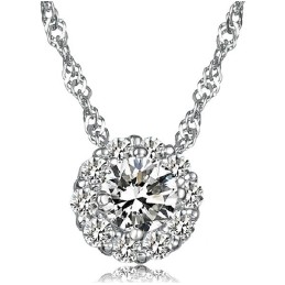 Collier En Titane Plaqué Platine Pour Femme, Réputé Pour Sa Qualité Supérieure