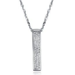 Collier En Titane Plaqué Platine Pour Femme, Grande Variété