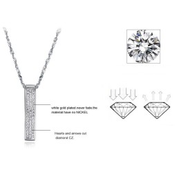 Collier En Titane Plaqué Platine Pour Femme, Grande Variété
