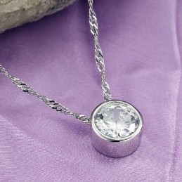 Collier En Titane Plaqué Platine Avec Strass Pour Femme
