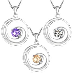 Collier En Titane Plaqué Platine Pour Femme De Haute Qualité Avec Diamant