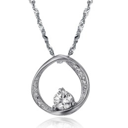 Collier En Titane Plaqué Platine Pour Femme, De Qualité Stable Et Concis