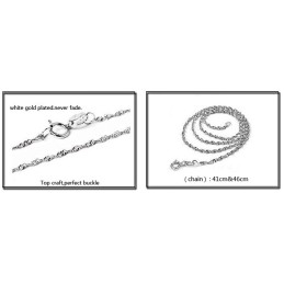 Collier En Titane Plaqué Platine Pour Femme, De Qualité Stable Et Concis