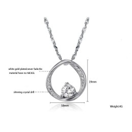Collier En Titane Plaqué Platine Pour Femme, De Qualité Stable Et Concis