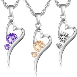 Collier En Titane Plaqué Platine Avec Diamants, Forme De Serrure Pour Femme, Grande Variété