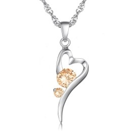 Collier En Titane Plaqué Platine Avec Diamants, Forme De Serrure Pour Femme, Grande Variété