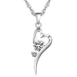 Collier En Titane Plaqué Platine Avec Diamants, Forme De Serrure Pour Femme, Grande Variété