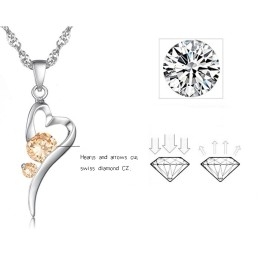 Collier En Titane Plaqué Platine Avec Diamants, Forme De Serrure Pour Femme, Grande Variété