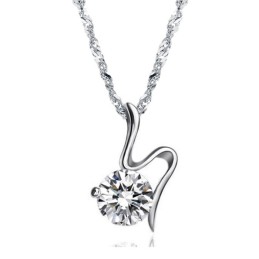 Collier Rétro En Titane Plaqué Platine Pour Femme De Haute Qualité