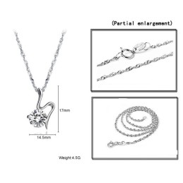 Collier Rétro En Titane Plaqué Platine Pour Femme De Haute Qualité