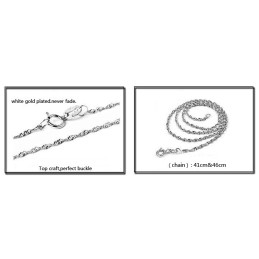 Collier En Titane Plaqué Platine En Forme De Poisson Pour Femme, Facile À Utiliser