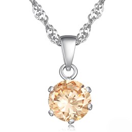 Collier En Titane Plaqué Platine Pour Femme, De Qualité Stable, Avec Diamant