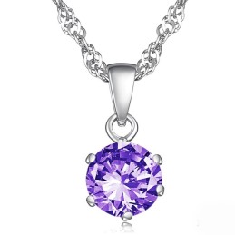 Collier En Titane Plaqué Platine Pour Femme, De Qualité Stable, Avec Diamant