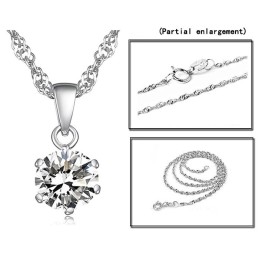 Collier En Titane Plaqué Platine Pour Femme, De Qualité Stable, Avec Diamant