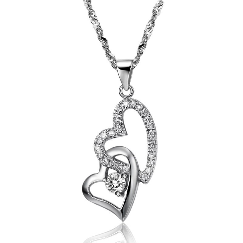 Collier En Titane Plaqué Platine Pour Femme, La Reine De La Qualité