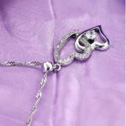 Collier En Titane Plaqué Platine Pour Femme, La Reine De La Qualité