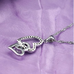 Collier En Titane Plaqué Platine Pour Femme, La Reine De La Qualité