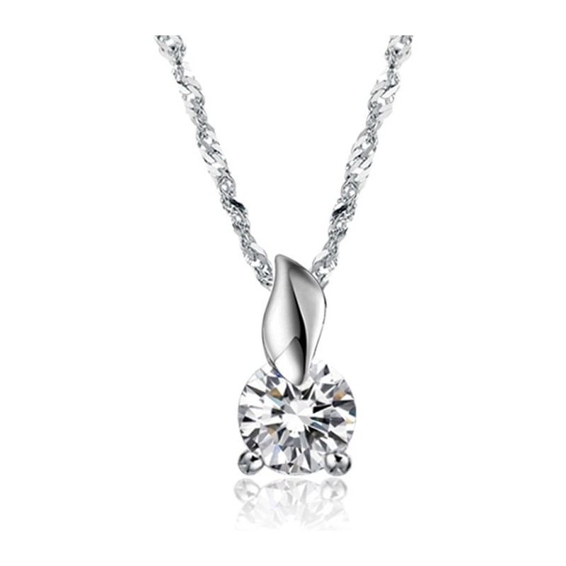 Collier En Titane Plaqué Platine Pour Femme, Facile À Utiliser, Avec Diamant Collier En Titane Plaqué Platine Pour Femme, Facile À Utiliser, Avec Diamant