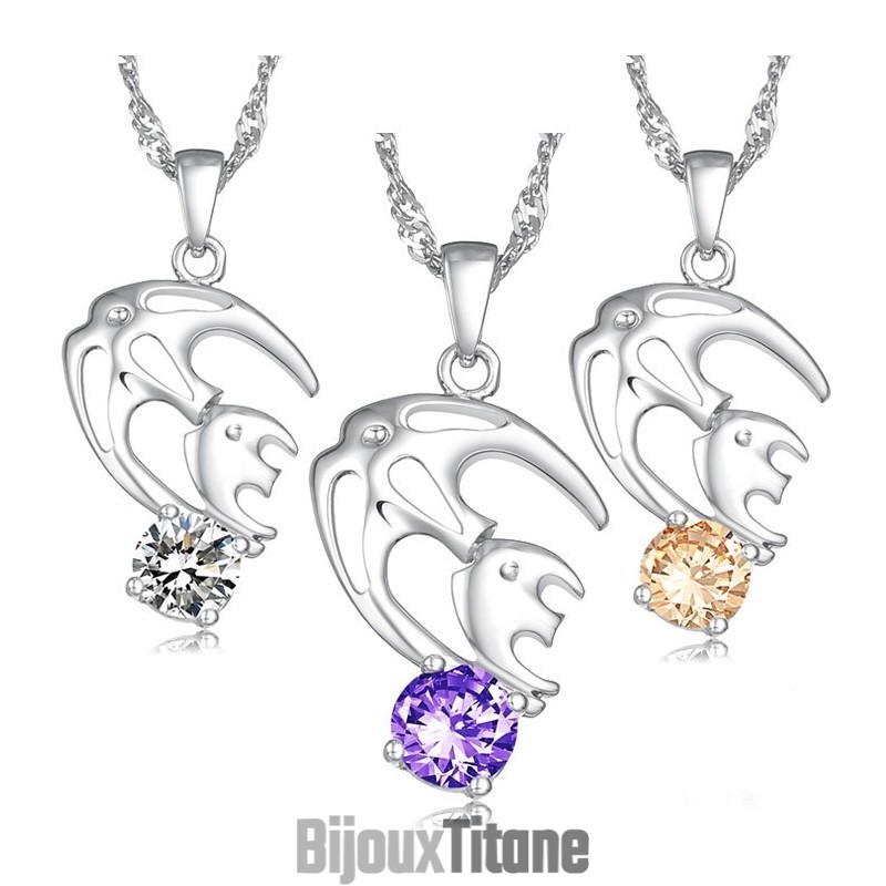 Collier En Titane Plaqué Platine, Hypoallergénique Et Facile À Utiliser Pour Femme Collier En Titane Plaqué Platine, Hypoallergénique Et Facile À Utiliser Pour Femme