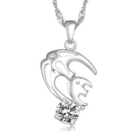 Collier En Titane Plaqué Platine, Hypoallergénique Et Facile À Utiliser Pour Femme