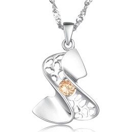 Collier En Titane Plaqué Platine Pour Femme De Haute Qualité