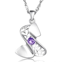 Collier En Titane Plaqué Platine Pour Femme De Haute Qualité