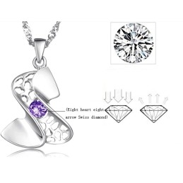 Collier En Titane Plaqué Platine Pour Femme De Haute Qualité