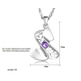 Collier En Titane Plaqué Platine Pour Femme De Haute Qualité