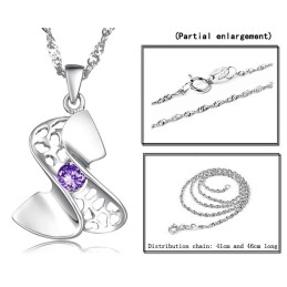 Collier En Titane Plaqué Platine Pour Femme De Haute Qualité