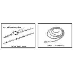 Collier En Titane Plaqué Platine En Forme De Rose Pour Femme Avec Strass, La Reine De La Qualité