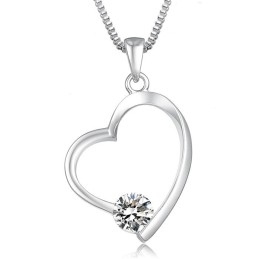 Collier En Titane Plaqué Platine Avec Diamants Pour Femme