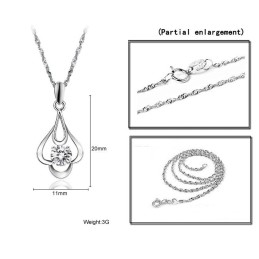 Collier En Titane Plaqué Pour Femme Avec Diamant, Qualité Et Quantité Garanties