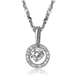 Collier En Titane Plaqué Platine Pour Femme, La Reine De La Qualité