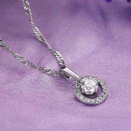 Collier En Titane Plaqué Platine Pour Femme, La Reine De La Qualité