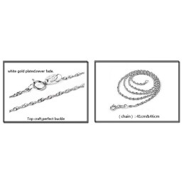 Collier En Titane Plaqué Platine Pour Femme, La Reine De La Qualité