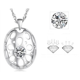Collier En Titane Plaqué Platine Hypoallergénique Pour Femme De Renommée Mondiale