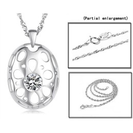 Collier En Titane Plaqué Platine Hypoallergénique Pour Femme De Renommée Mondiale