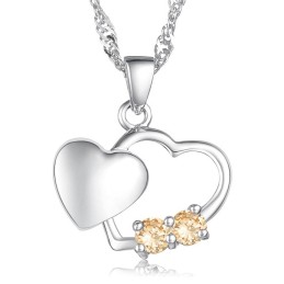 Collier En Titane Plaqué Platine Pour Femme, De Qualité Stable Et Tendance