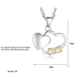 Collier En Titane Plaqué Platine Pour Femme, De Qualité Stable Et Tendance
