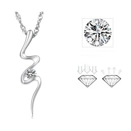 Collier En Titane Plaqué Platine, Hypoallergénique Et De Qualité Fiable Pour Femme