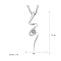 Collier En Titane Plaqué Platine, Hypoallergénique Et De Qualité Fiable Pour Femme