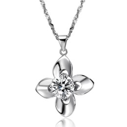 Collier En Titane Plaqué Platine Pour Femme, De Renommée Mondiale, Avec Diamant