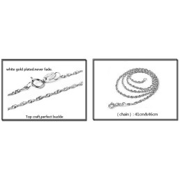 Collier En Titane Plaqué Platine En Forme De Phénix Féminin De Haute Qualité