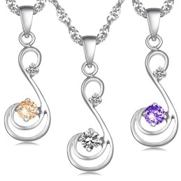 Collier En Titane Plaqué Platine Pour Femme Avec Diamant, Qualité Et Quantité Garanties
