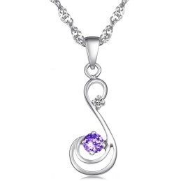 Collier En Titane Plaqué Platine Pour Femme Avec Diamant, Qualité Et Quantité Garanties