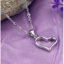 Collier En Titane Plaqué Platine Pour Femme, Entièrement Conforme Aux Spécifications